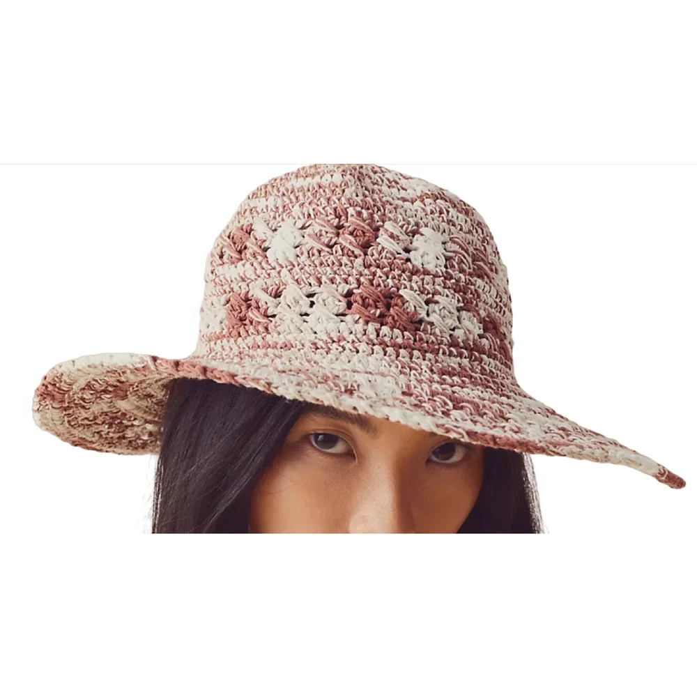 NEW FREE PEOPLE LUSANA BOCA WIDE BRIM SHADE HAT WOVEN SOFT STYLE O/S ONE SIZE